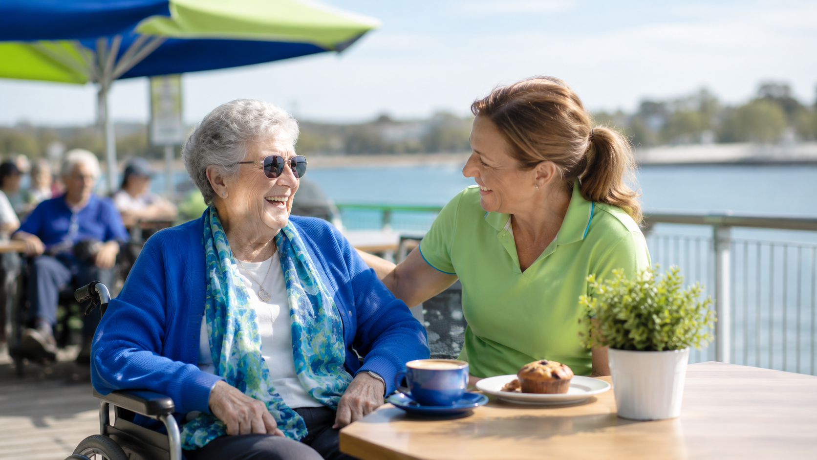 Companion support at cafe