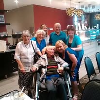 Client with support team
